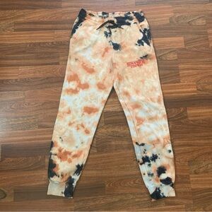 H&M Netflix Stranger Things Tie-Dye Sweatpants Juniors Sz 16 Orange Black